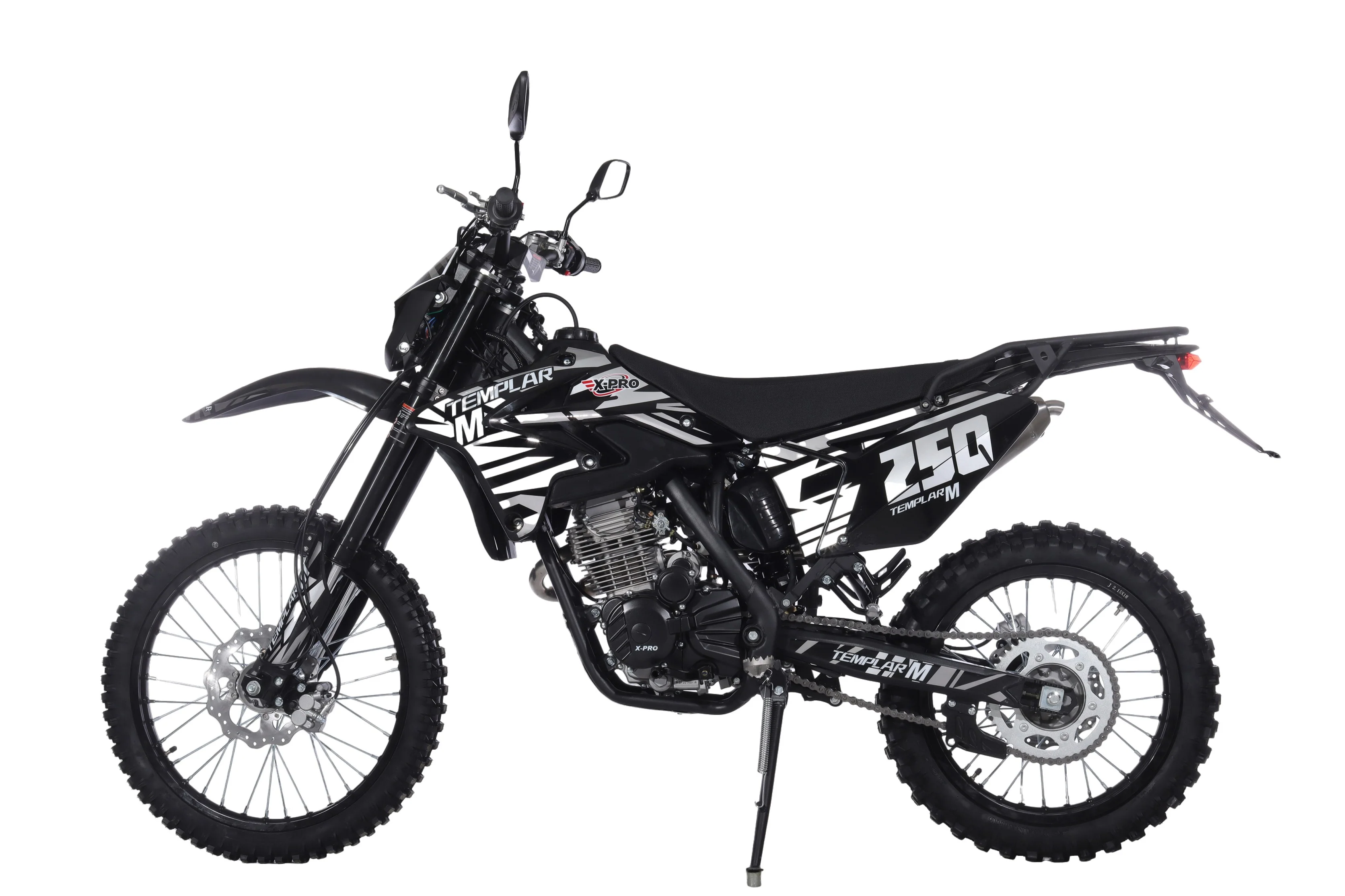 Free Shipping! TEMPLAR M 250cc Dirt Bike with All Lights and 5-Speed Manual Transmission, Electric/Kick Start! Big 21in/18in Wheels! Zongshen Brand Engine! - Image 7